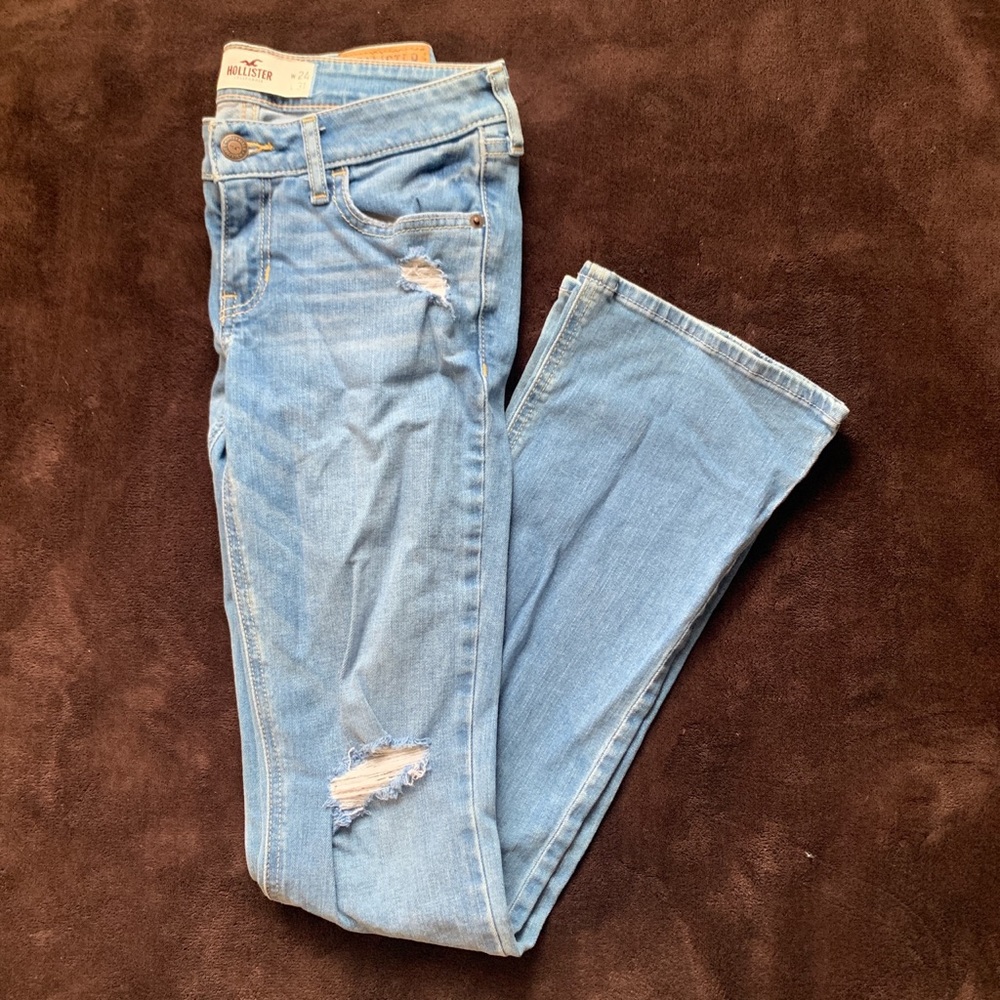 Hollister Bootcut/Flare Distressed Jeans